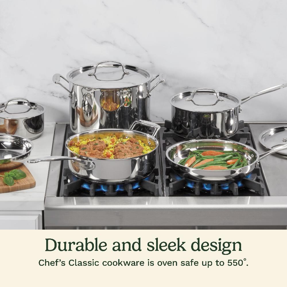 Cuisinart Chef's Classic ™ Stainless 7 Piece Set 77-7P1 Stainless Steel P1