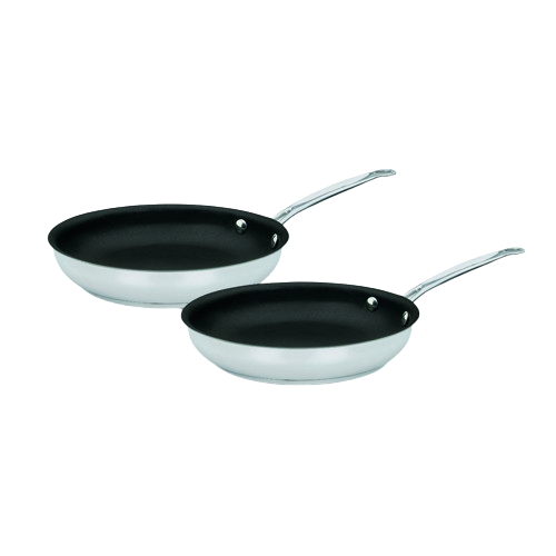 cuisinart Chef's Classic ™ Stainless Set of 2 Non-Stick Skillets (9" Skillet & 11" Skillet) 722-911NSP1 Stainless Steel