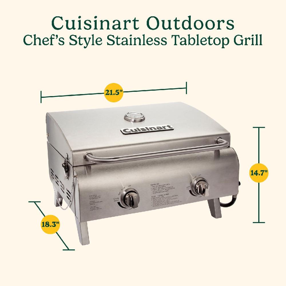 Cuisinart Chef's Style Stainless Tabletop Grill CGG-306P Stainless Steel