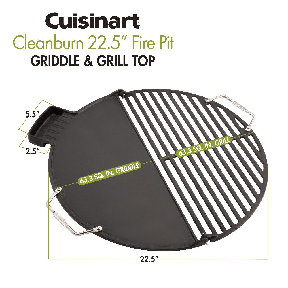 Cuisinart Cleanburn Fire Pit Griddle & Grill Top CHA-830