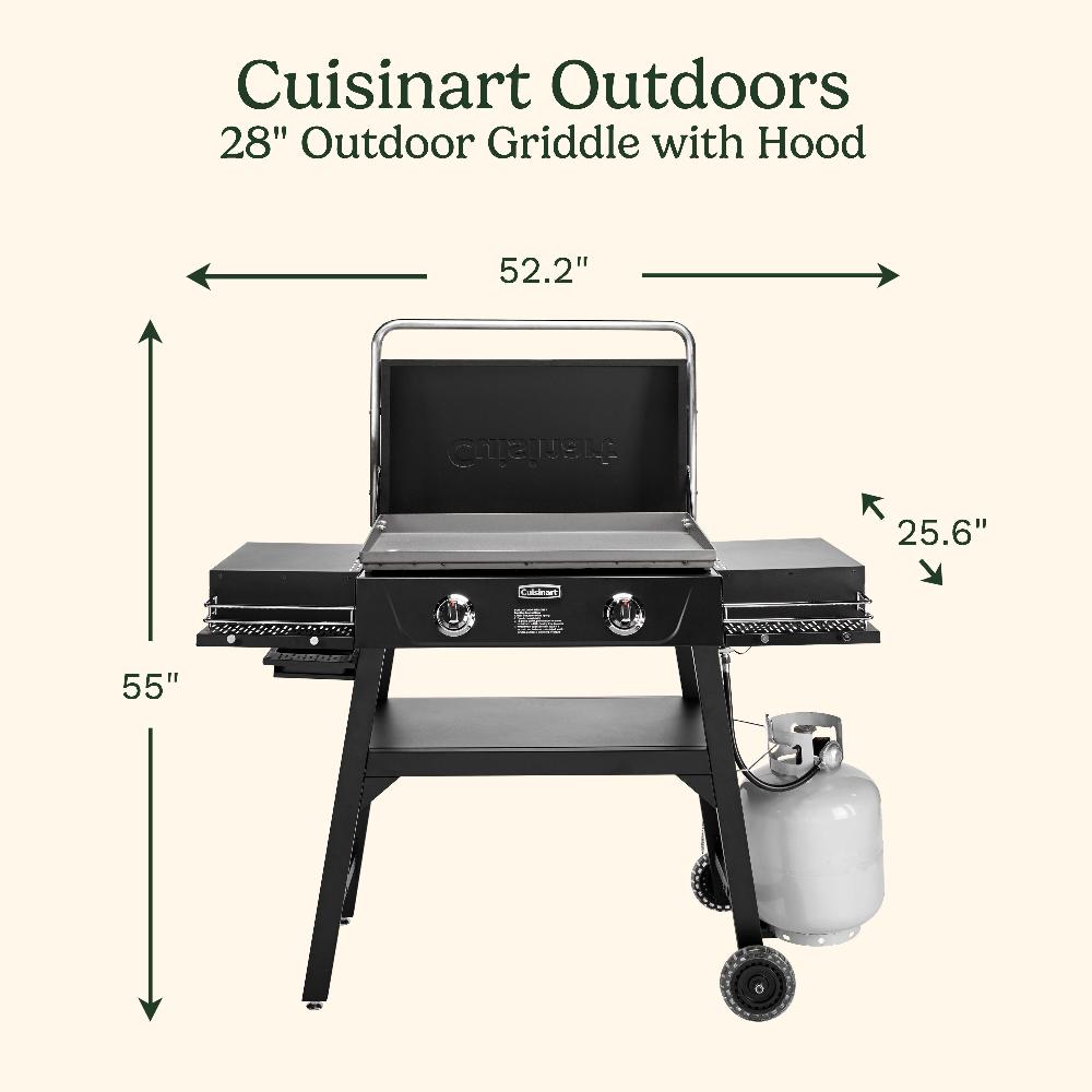 Cuisinart 28" Outdoor Griddle With Hood CGG-9748