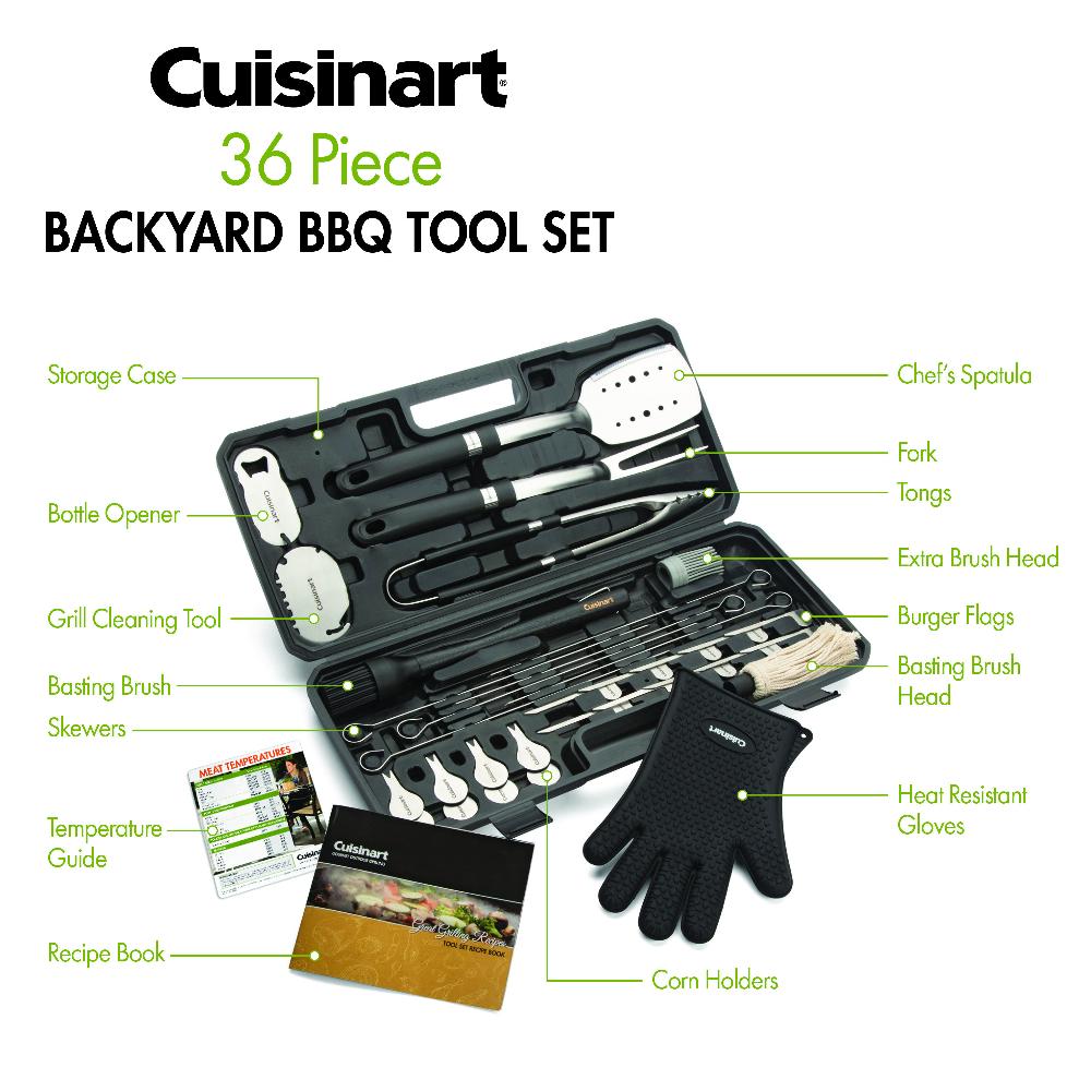 Cuisinart 36 Piece Backyard BBQ Tool Set CGS-8036Z