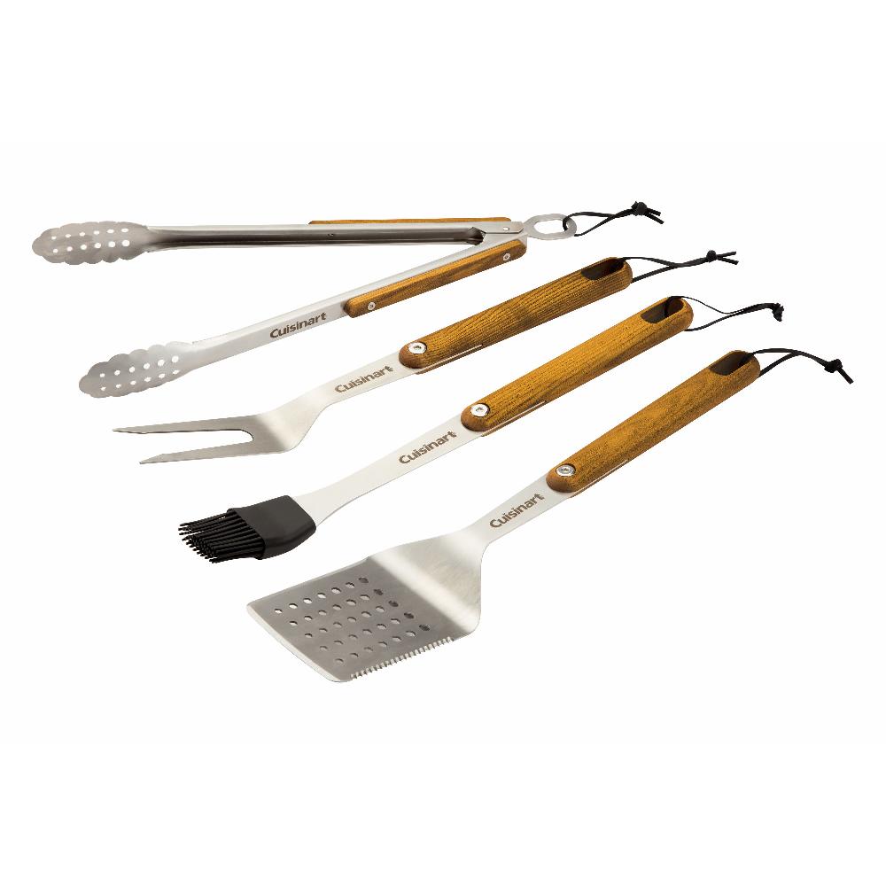 cuisinart 4 Piece Ash Wood Grill Tool Set CGS-1100