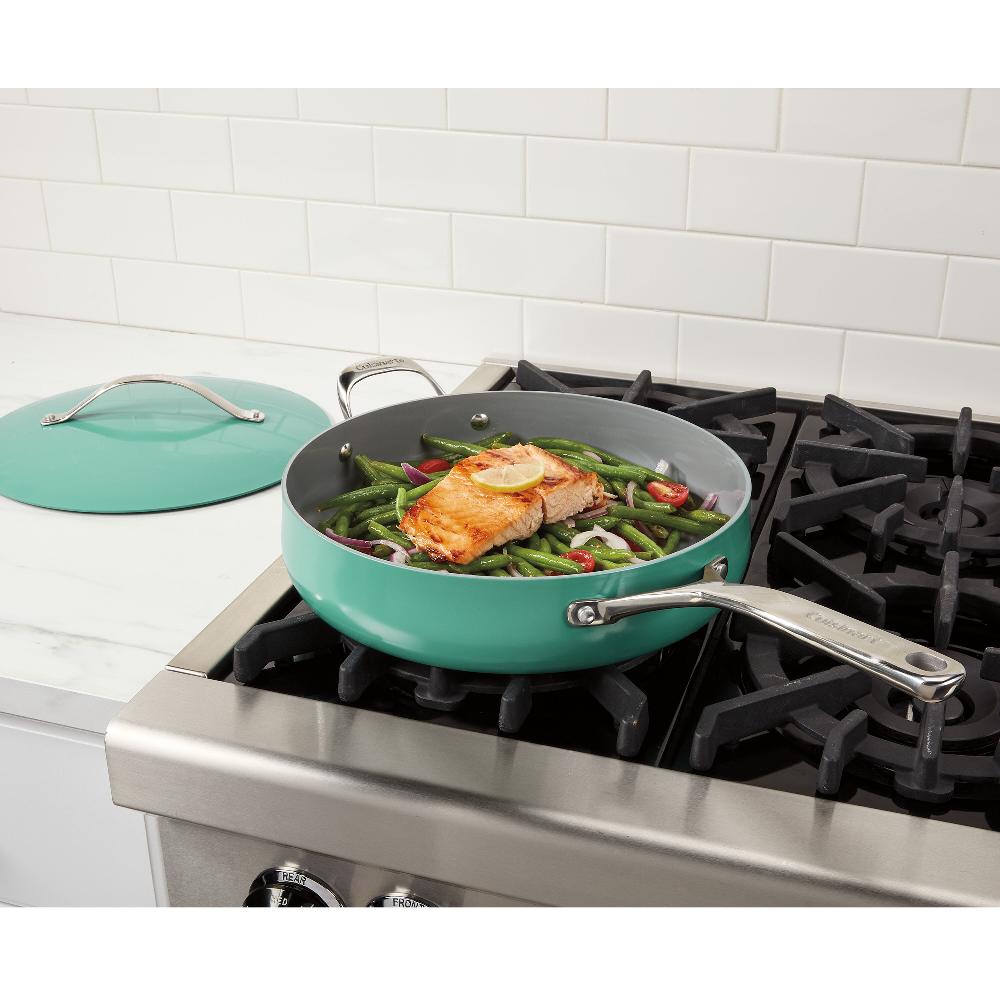 Cuisinart Culinary Collection 4.5 Qt Sauté Pan With Helper Handle & Cover 34C345-30HTL Teal