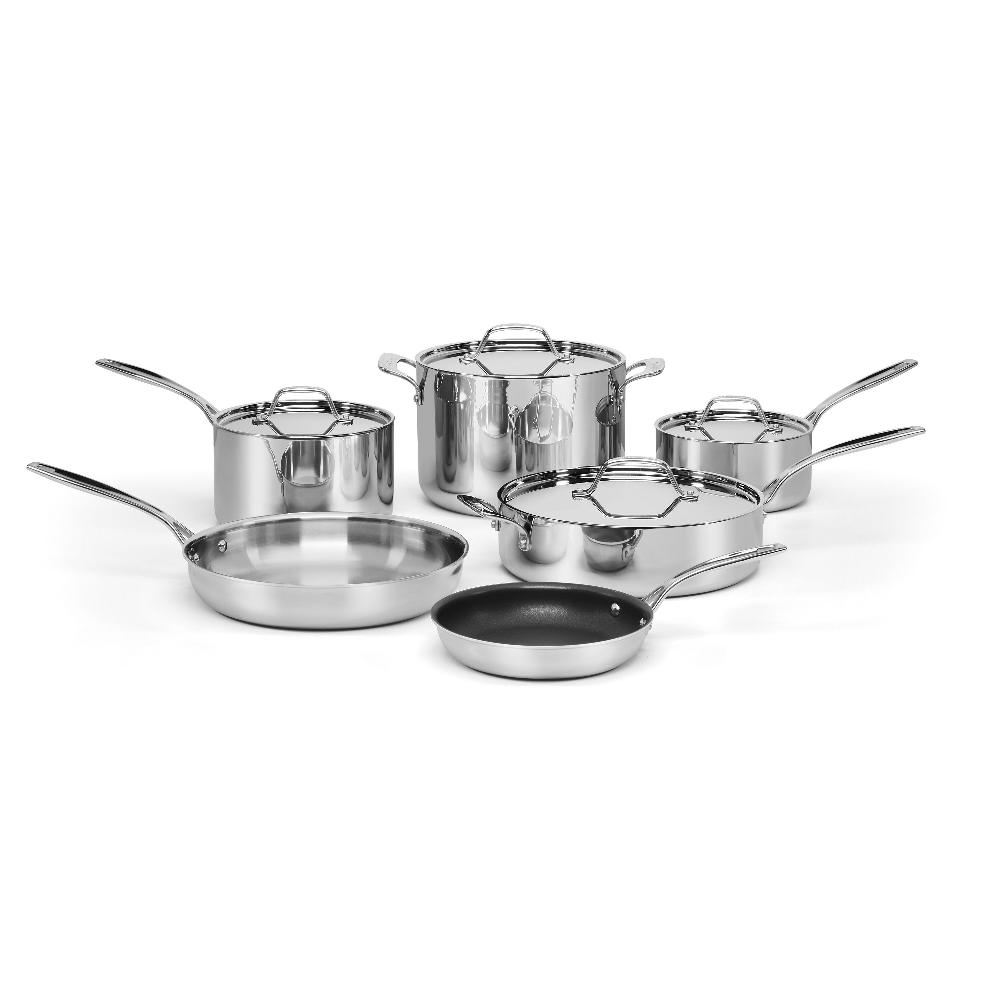 cuisinart Custom-Clad 5-Ply Stainless Steel 10 Piece Cookware Set CCC5-10