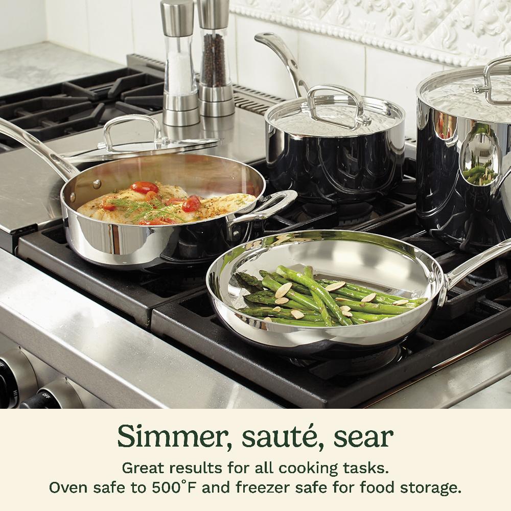 Cuisinart French Classic Tri-Ply Stainless Cookware 10 Piece Set FCT-10