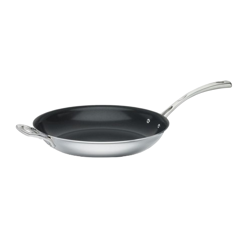 cuisinart French Classic Tri-Ply Stainless Cookware 12" Nonstick Frying Pan with Helper Handle FCT22-30HNS