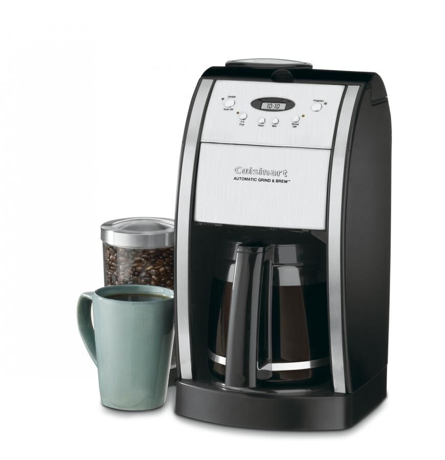 Cuisinart Grind & Brew 12 Cup Automatic Coffee Maker With Brushed Metal Italian Styling DGB-550BKP1