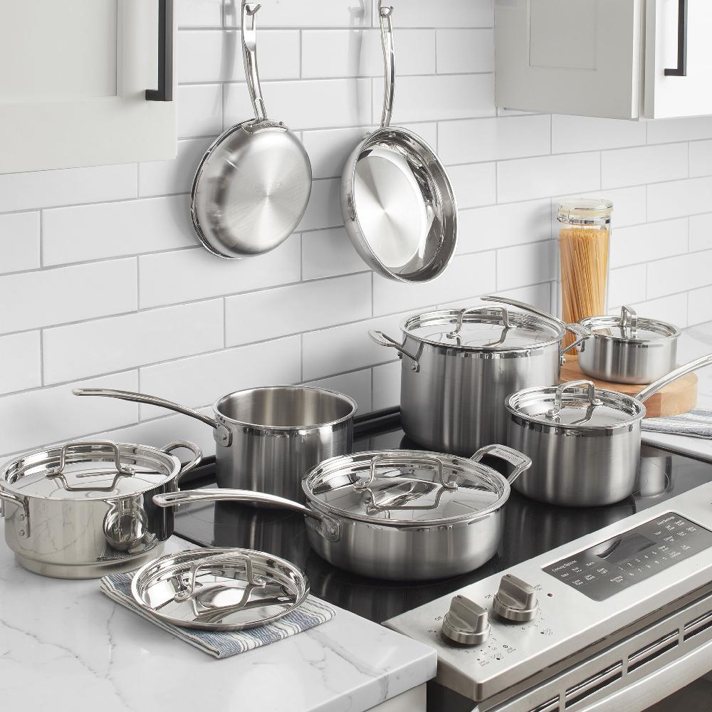 Cuisinart MultiClad Pro Triple Ply Stainless Cookware 12 Piece Set MCP-12N