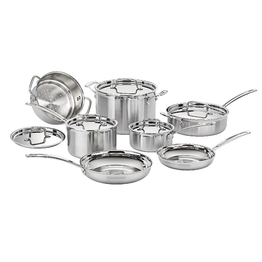 cuisinart MultiClad Pro Triple Ply Stainless Cookware 12 Piece Set MCP-12N