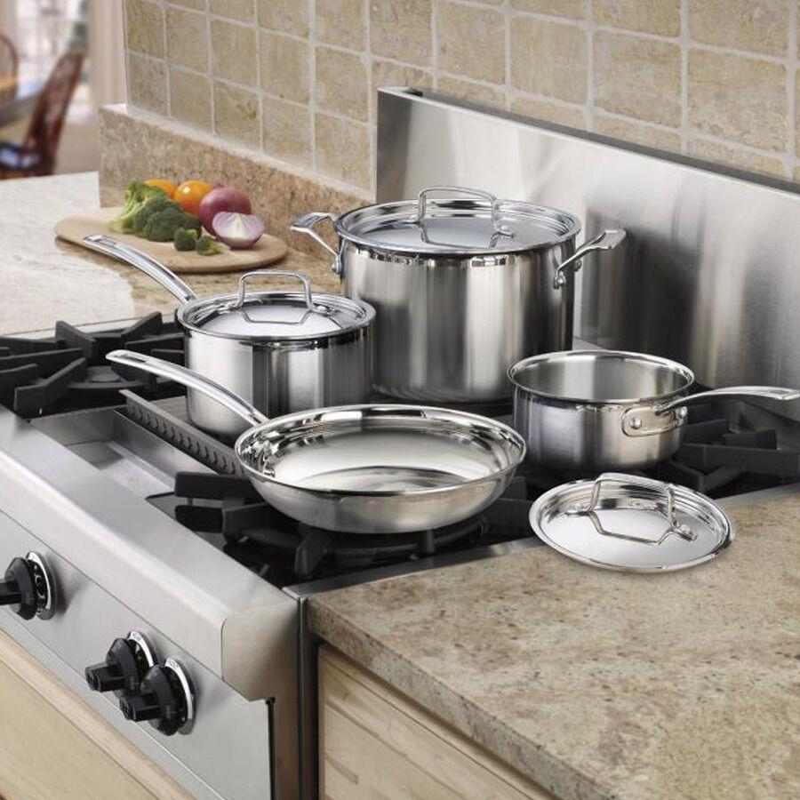 Cuisinart MultiClad Pro Triple Ply Stainless Cookware 7 Piece Set MCPS-7NP1