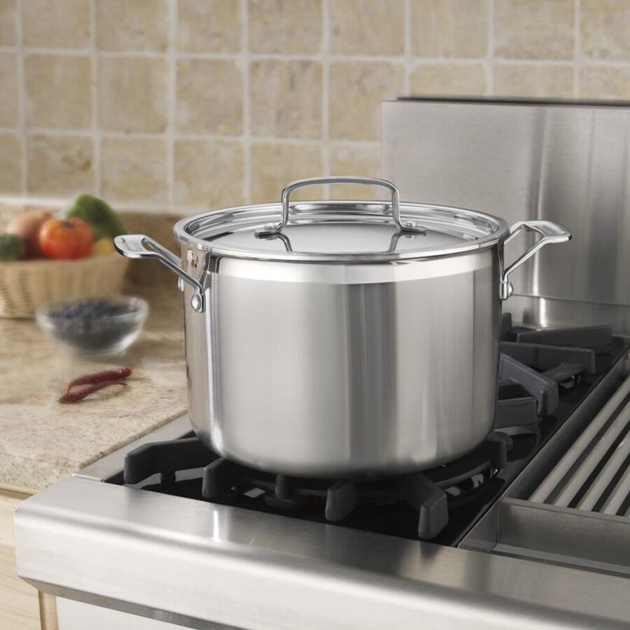 Cuisinart MultiClad Pro Triple Ply Stainless Cookware 8 Quart Stockpot MCP66-24N