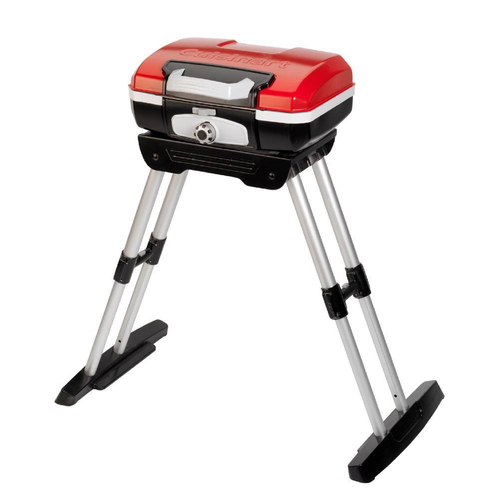 cuisinart Petite Gourmet Portable Gas Grill with VersaStand CGG-180P Red