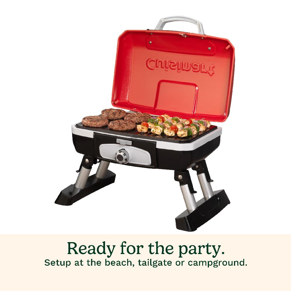 Cuisinart Petite Gourmet Portable Tabletop Gas Grill CGG-180T Red