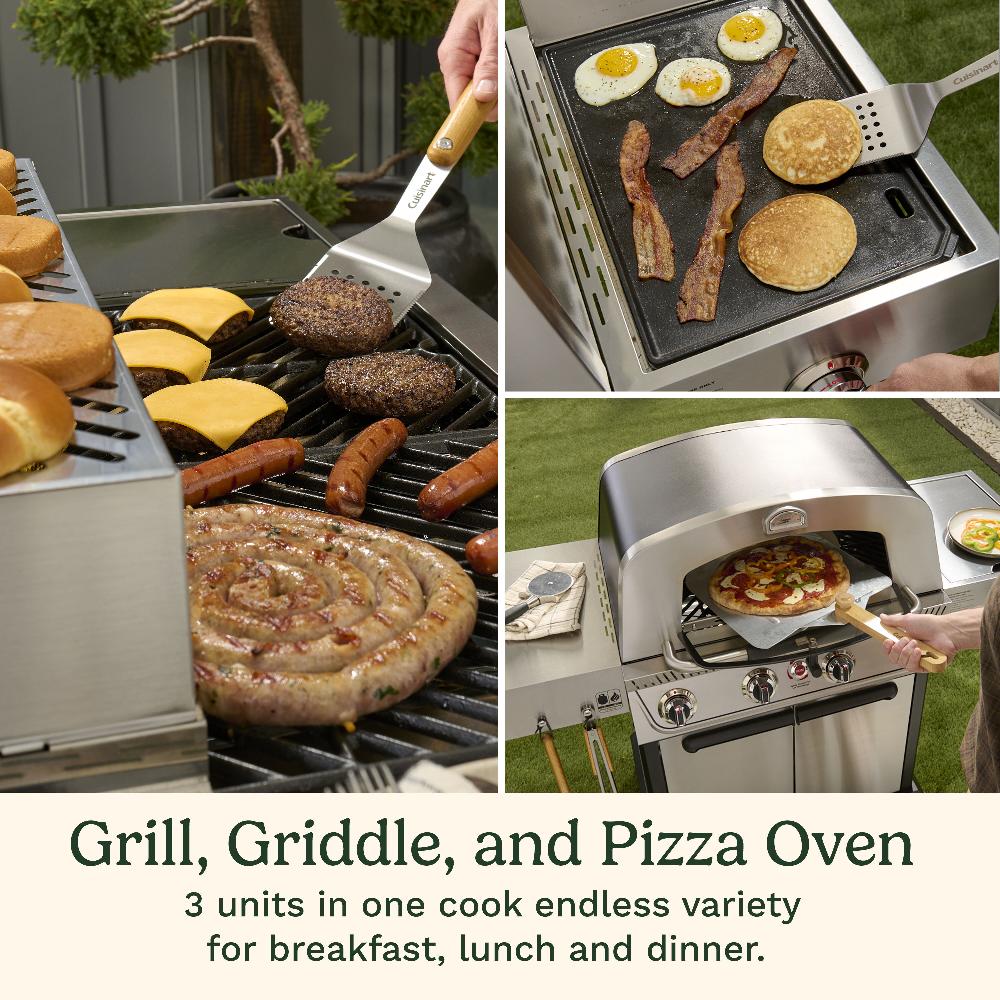Cuisinart Propel+ Four Burner 3-in-1 Gas Grill (Grill Griddle Pizza Oven) CGG-6331