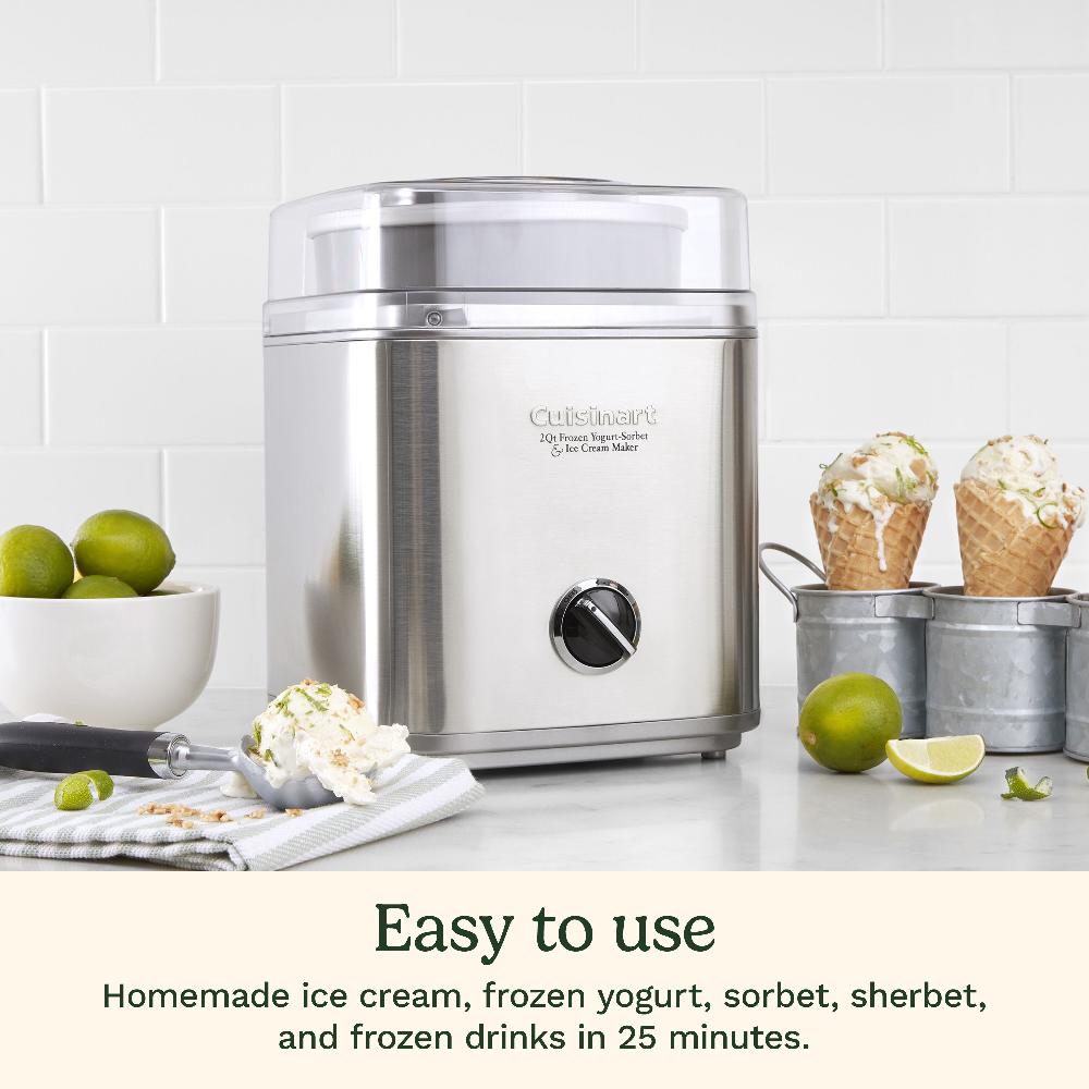 Cuisinart Pure Indulgence 2 Quart Frozen Yogurt-Sorbet & Ice Cream Maker ICE-30BCP1 Stainless Steel P1