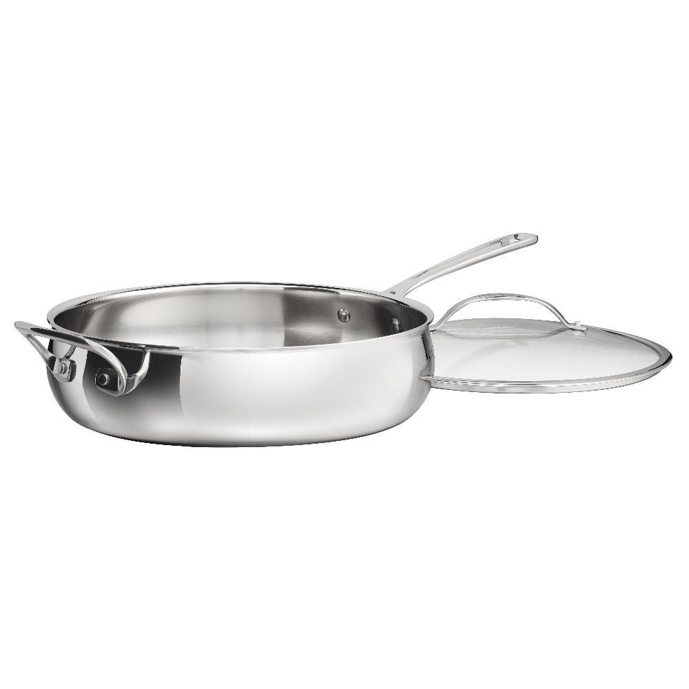 cuisinart PureClad ™ Triple-Ply 5.5 Qt. Stainless Steel Sauté Pan with Helper Handle and Cover PCT33-30H