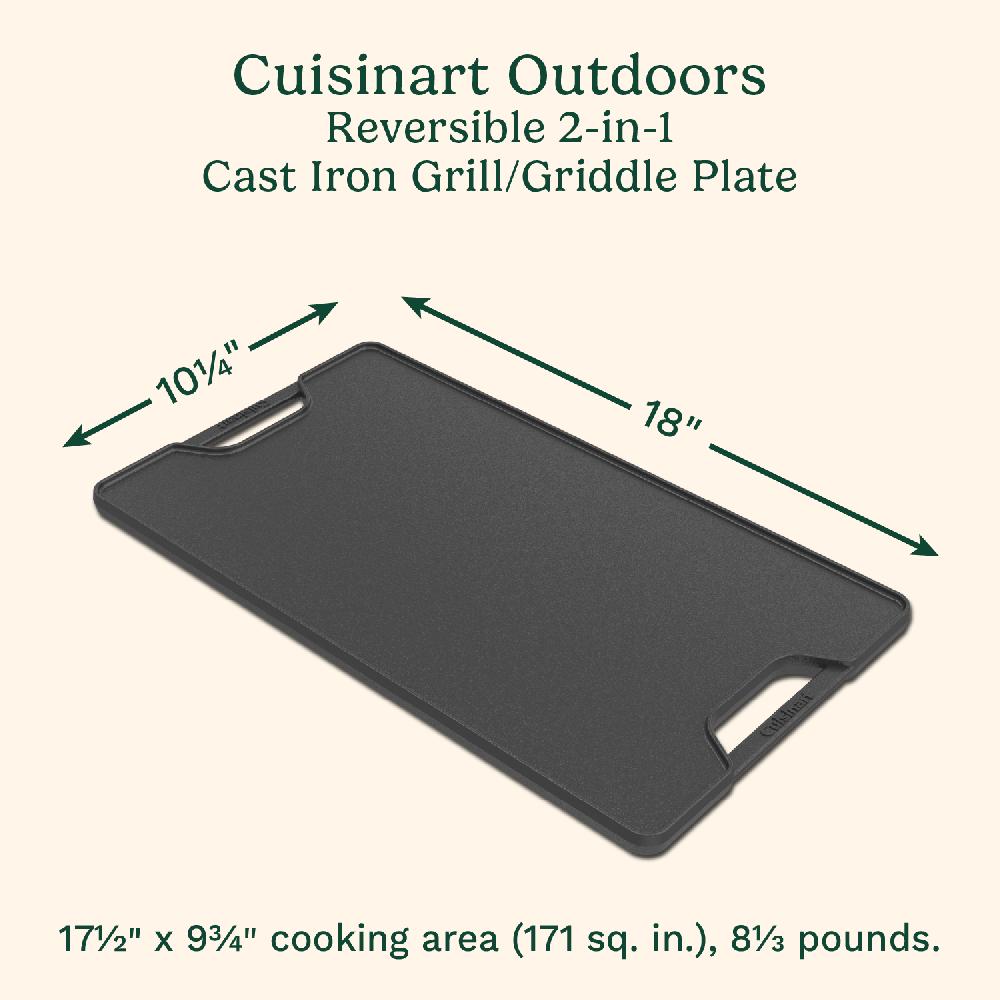 Cuisinart Reversable 2-in-1 Cast Iron Grill/Griddle Plate CCP-2747Z