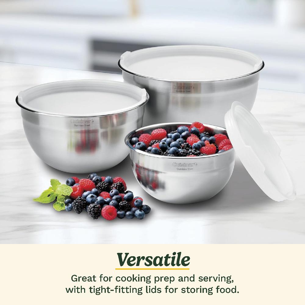 Cuisinart Stainless Steel Mixing Bowls With Lids CTG-00-SMB