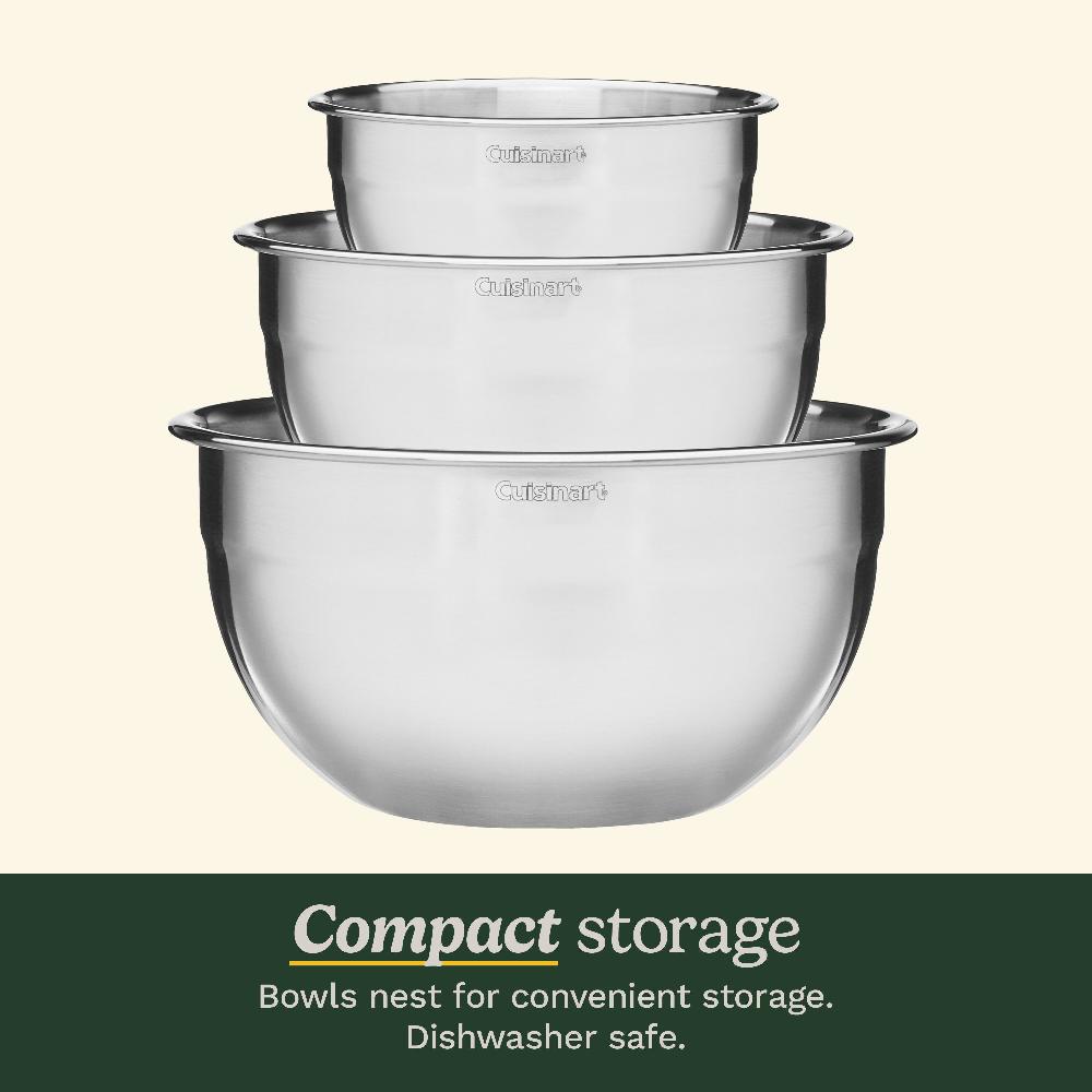 Cuisinart Stainless Steel Mixing Bowls With Lids CTG-00-SMB