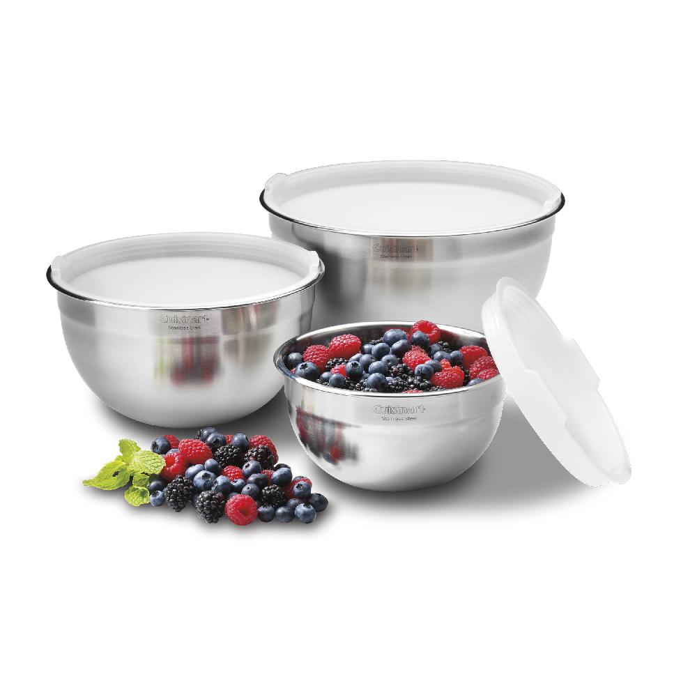 cuisinart Stainless Steel Mixing Bowls with Lids CTG-00-SMB