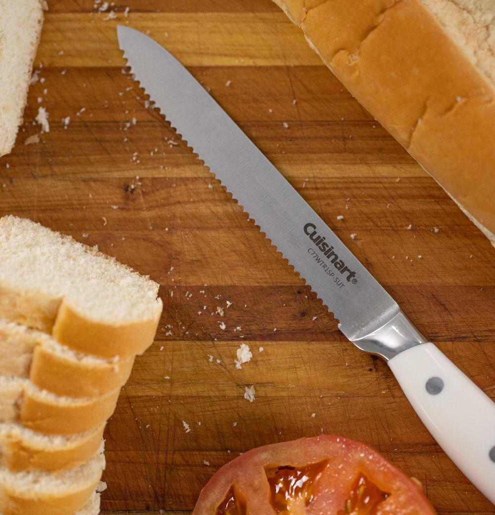 Cuisinart Triple Rivet 15 Piece Knife Block Set C77WTR-15P White & Stainless