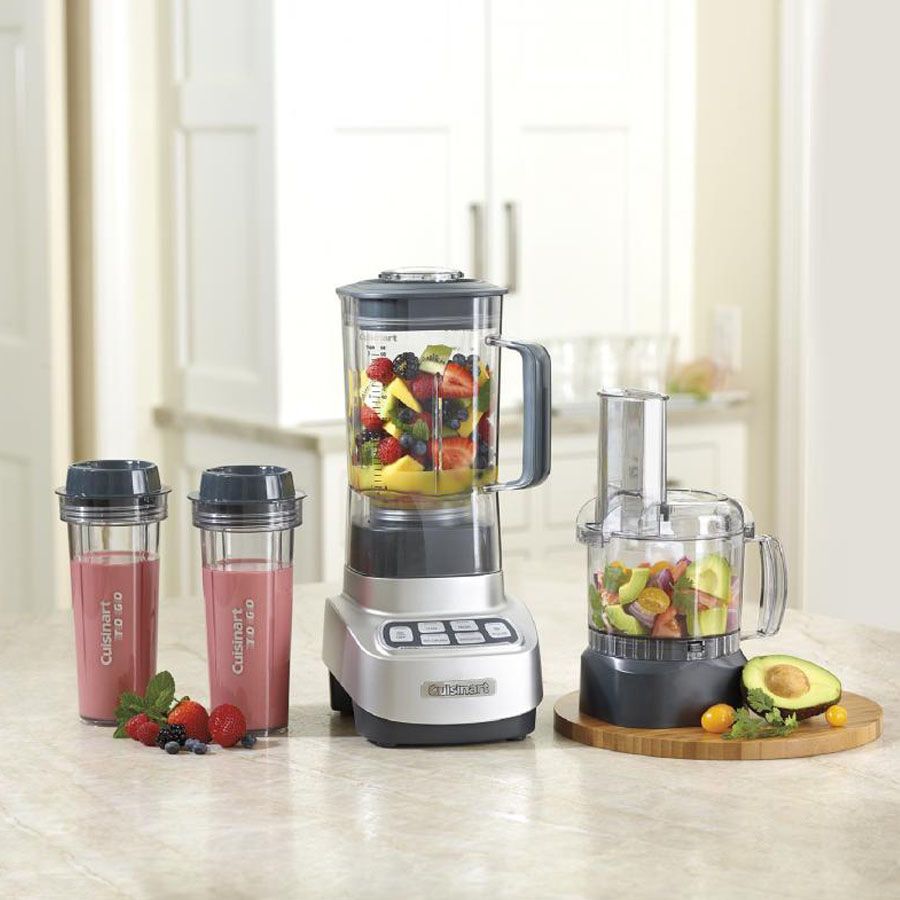 Cuisinart VELOCITY Ultra Trio 1 HP Blender/Food Processor With Travel Cups BFP-650P1 Aluminum P1