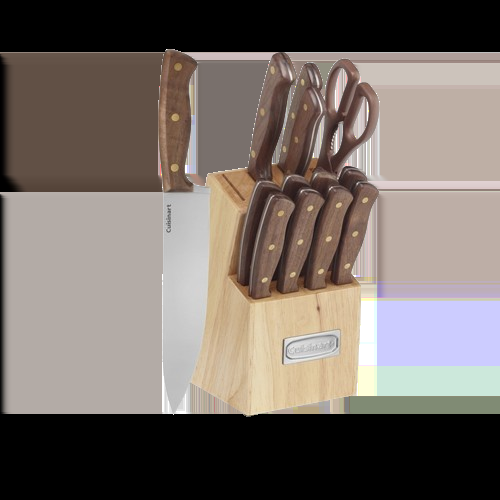 cuisinart Walnut Triple Rivet 14 Piece Knife Block Set C55W-14PCB