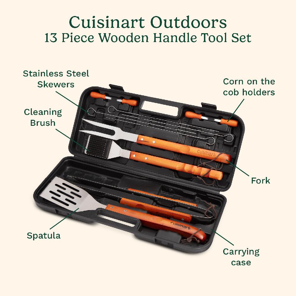 Cuisinart Wooden Handle Tool Set (13 Piece) CGS-W13Z Wood