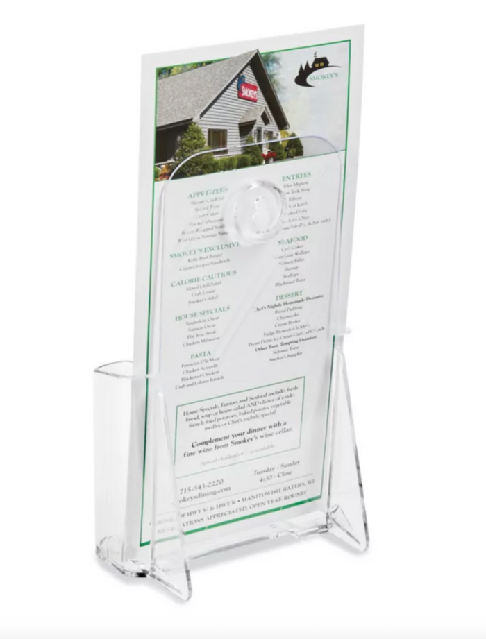 Cuisinox Countertop Pamphlet Holder - 4 X 3 X 7" Promotional Material