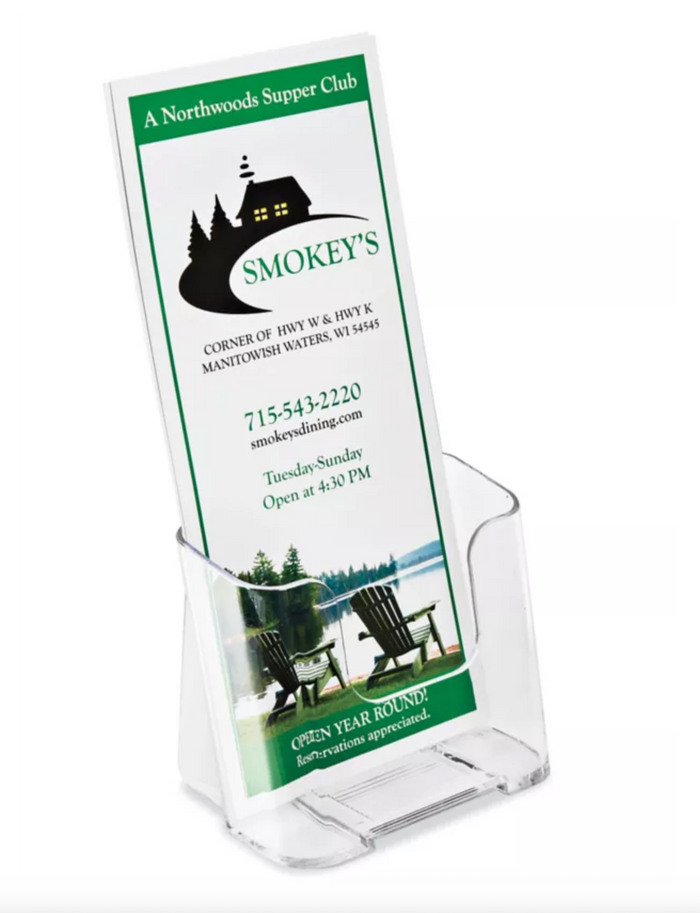 cuisinox Countertop Pamphlet Holder - 4 x 3 x 7" promotional material