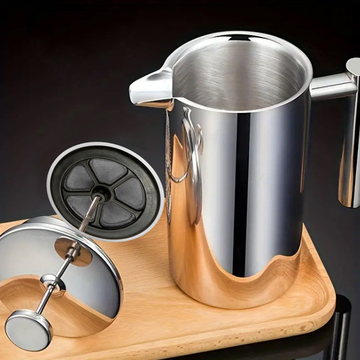 Cuisinox Cuisinox Double Walled Stainless Steel French Press With Silicone Gasket Filter French Presses