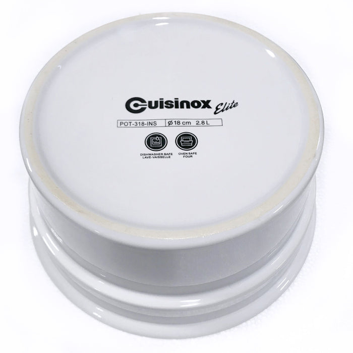 Cuisinox Cuisinox Fondue Insert In White Porcelain (fits Into A 7" Diameter Saucepan) Fondue Set Accessories