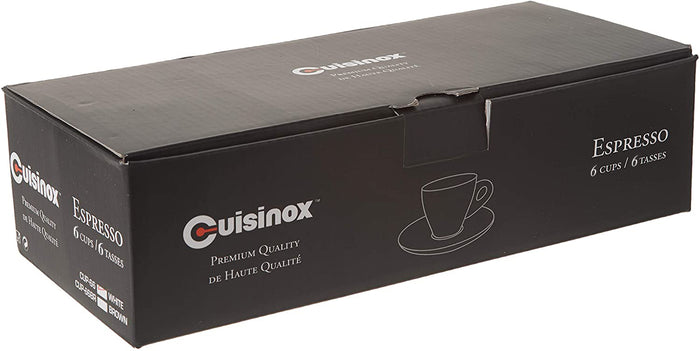 Cuisinox Cuisinox Signature Series Set Of 6 Espresso Cups Brown Porcelain Coffee U0026 Tea Cups