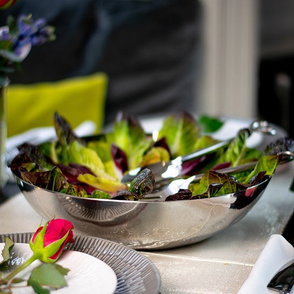 culinary concepts 12 Inch Stainless Steel Hammered Salad Bowl