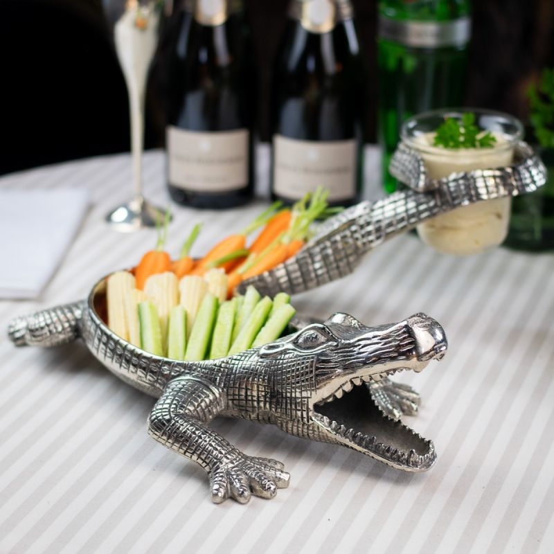 Culinary Concepts Alligator Chip And Dip Serving Bowl