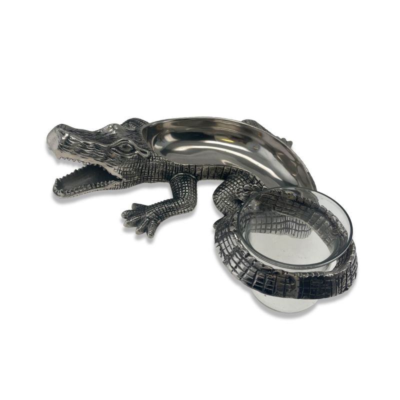 Culinary Concepts Alligator Chip And Dip Serving Bowl