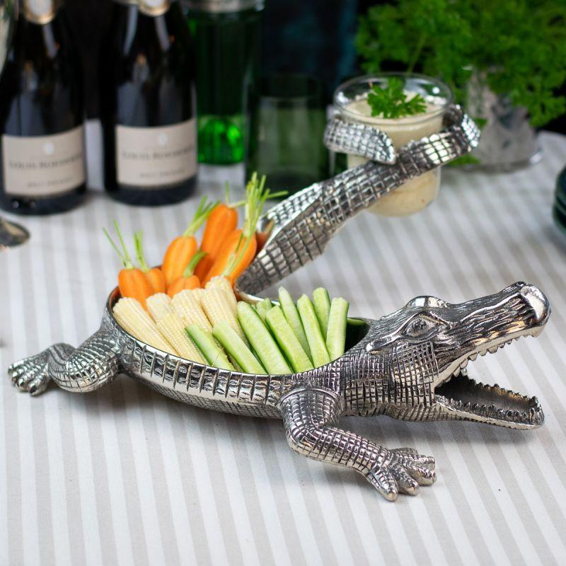 culinary concepts Alligator Chip and Dip Serving Bowl