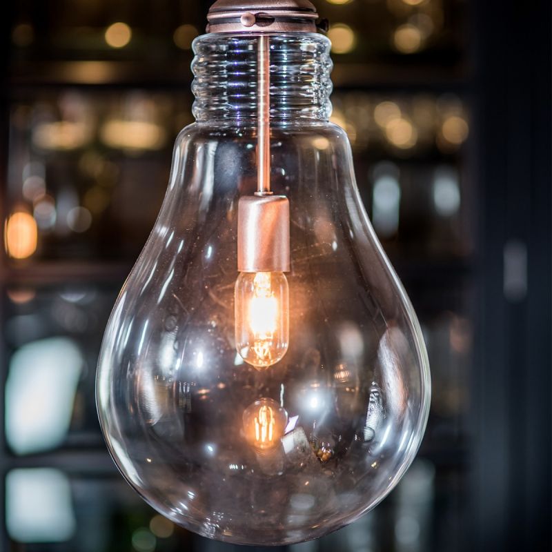 Culinary Concepts Antique Brass Oversized Bulb Shade