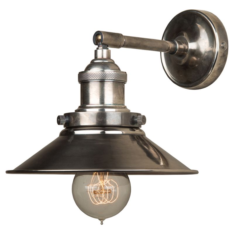 culinary concepts Antique Silver Straight Fitment with Small Antique Silver Metal Triangular Shade