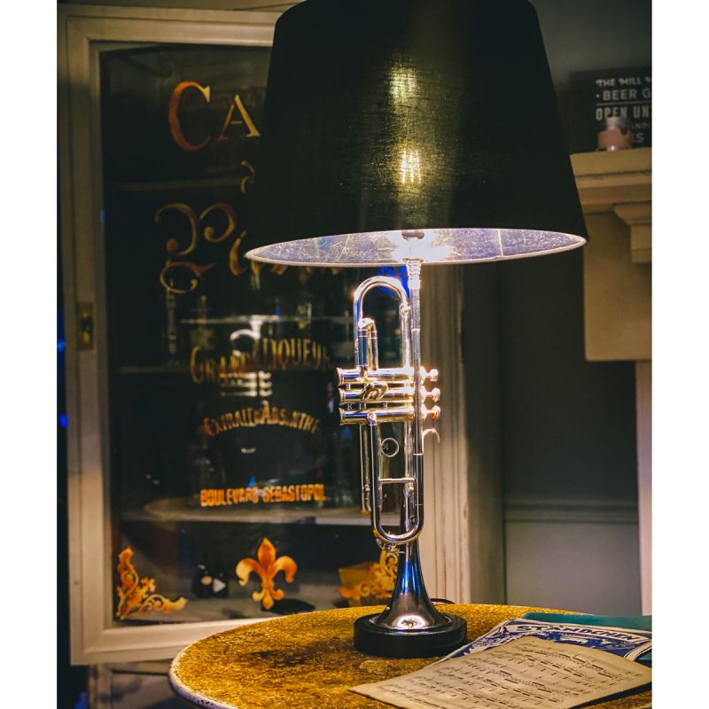 Culinary Concepts Armstrong Trumpet Lamp With Black Shade