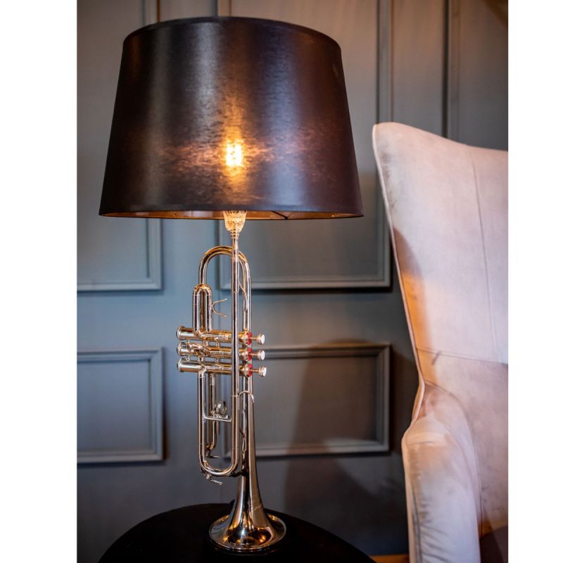 Culinary Concepts Armstrong Trumpet Lamp With Black Shade