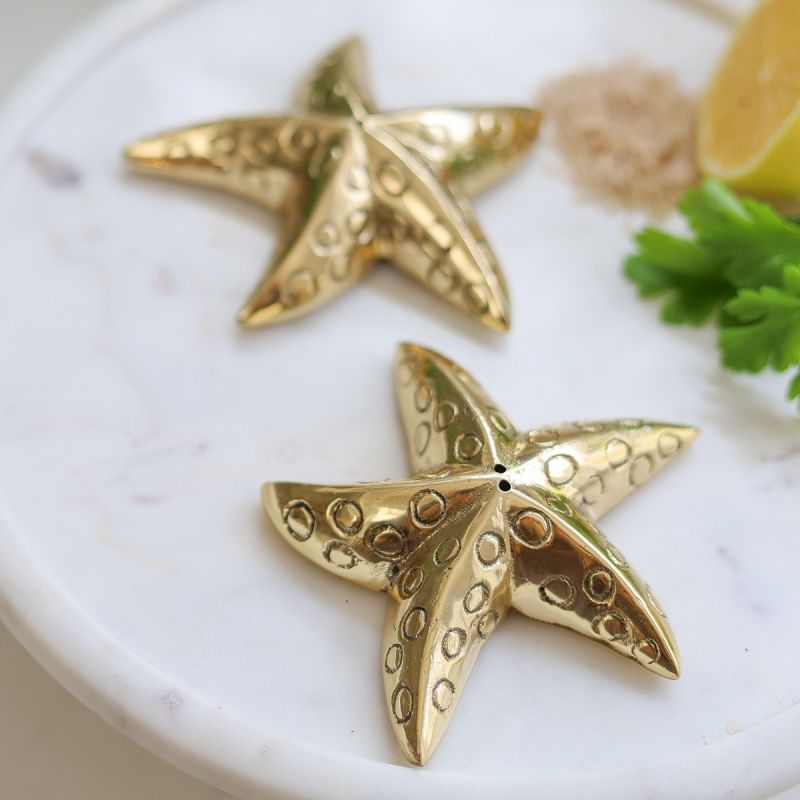 Culinary Concepts Brass Starfish Salt And Pepper Set