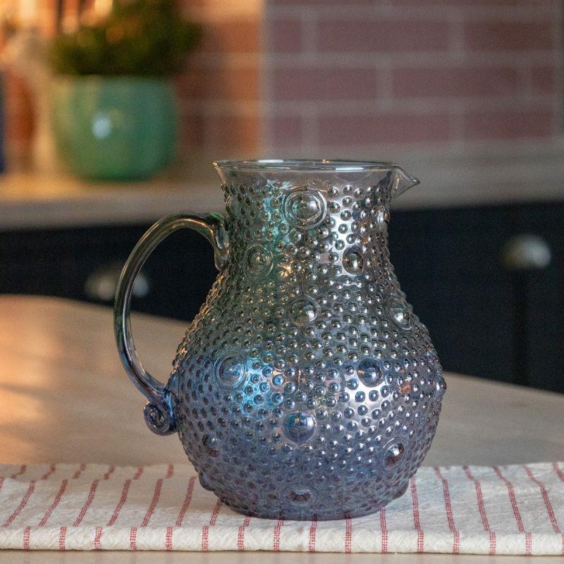 Culinary Concepts Blue Green Ombre Glass Pitcher