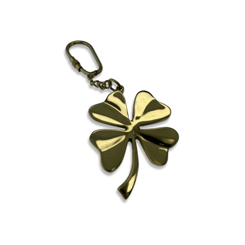 culinary concepts Brass Four Leaf Clover Keyring
