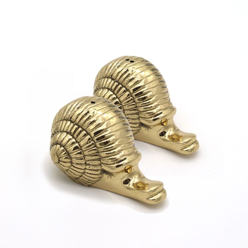 culinary concepts Brass Snail Salt and Pepper Set