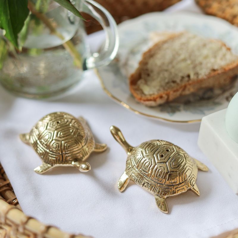 Culinary Concepts Brass Turtle Salt And Pepper Set
