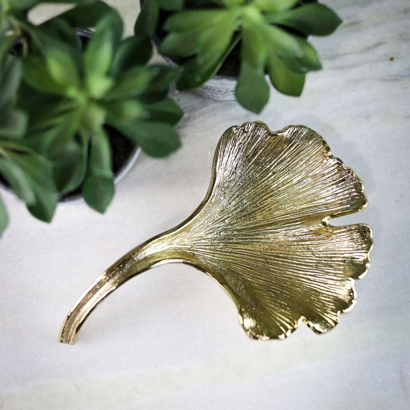 culinary concepts Ginkgo Leaf Small Dish - Gold
