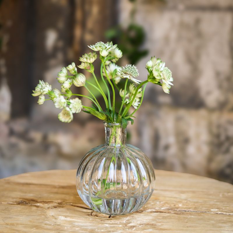 Culinary Concepts Globe Shaped Fluted Glass Bottle