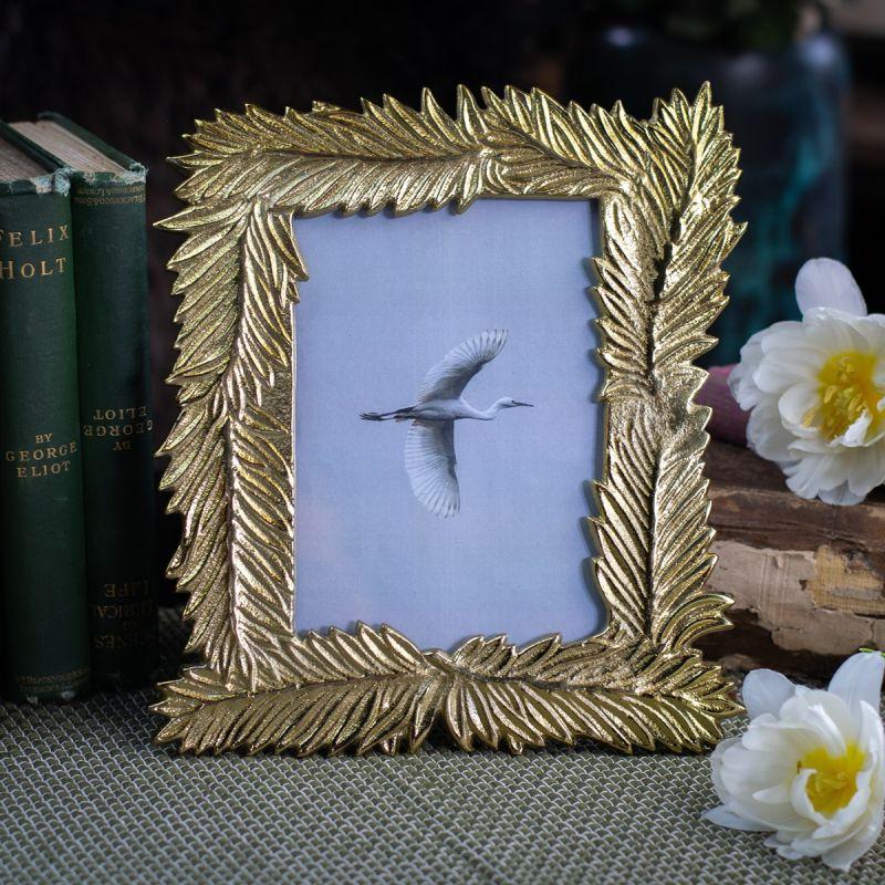 culinary concepts Gold Feather Photo Frame
